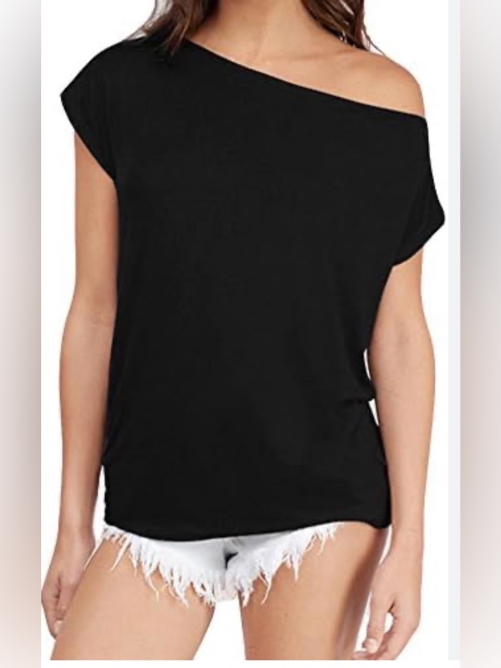 Sarin Mathews One-Shoulder Short Sleeve Tee